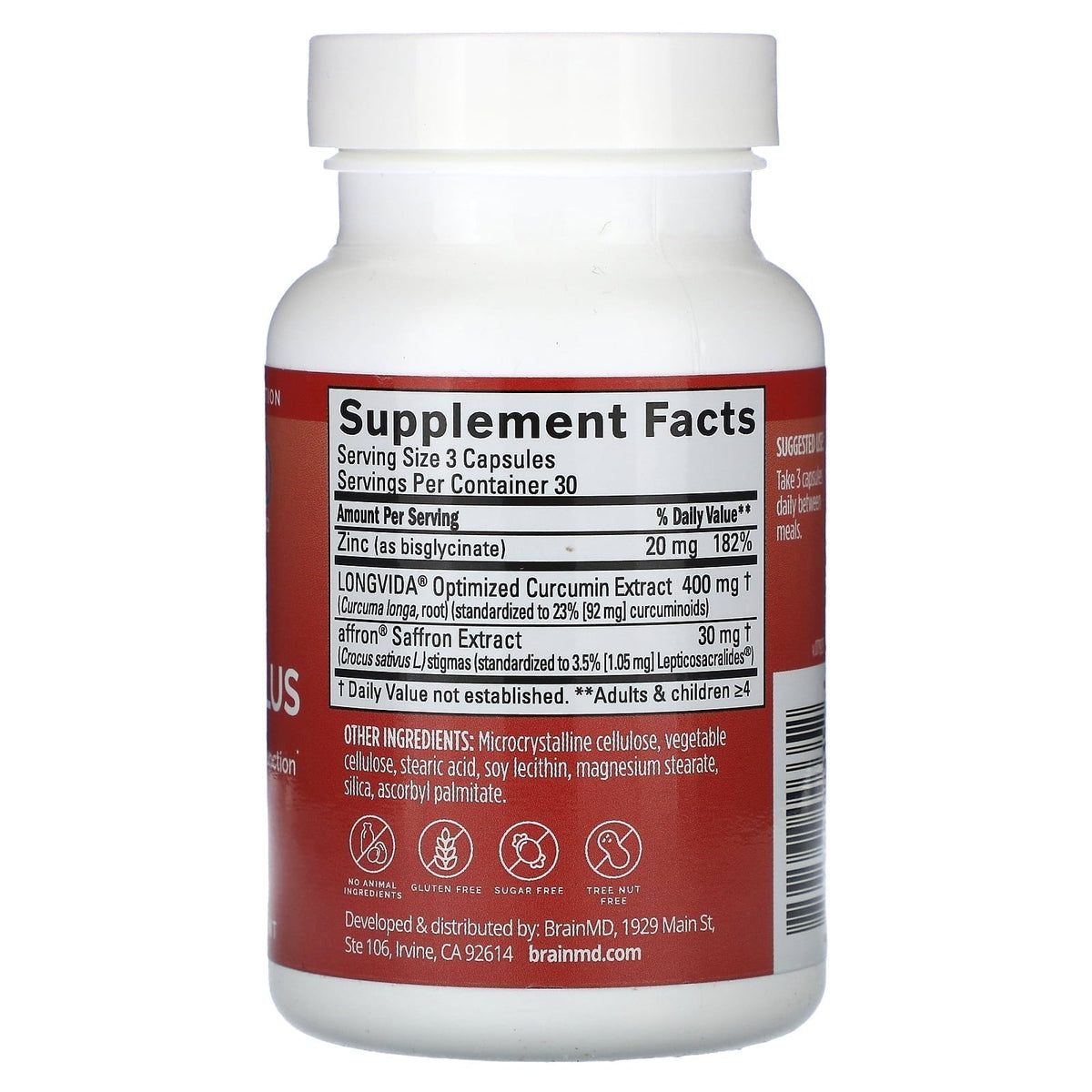 Happy Saffron Plus, 90 Vegan Capsules，Feel the Joy of a Balanced Mind &Restful Sleep