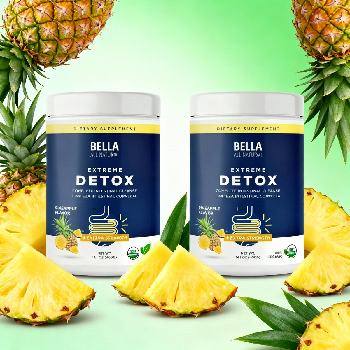 Extreme Detox Powder (Pineapple) Sleep Balance, Detox & Skin Radiance，No Added Sugar
