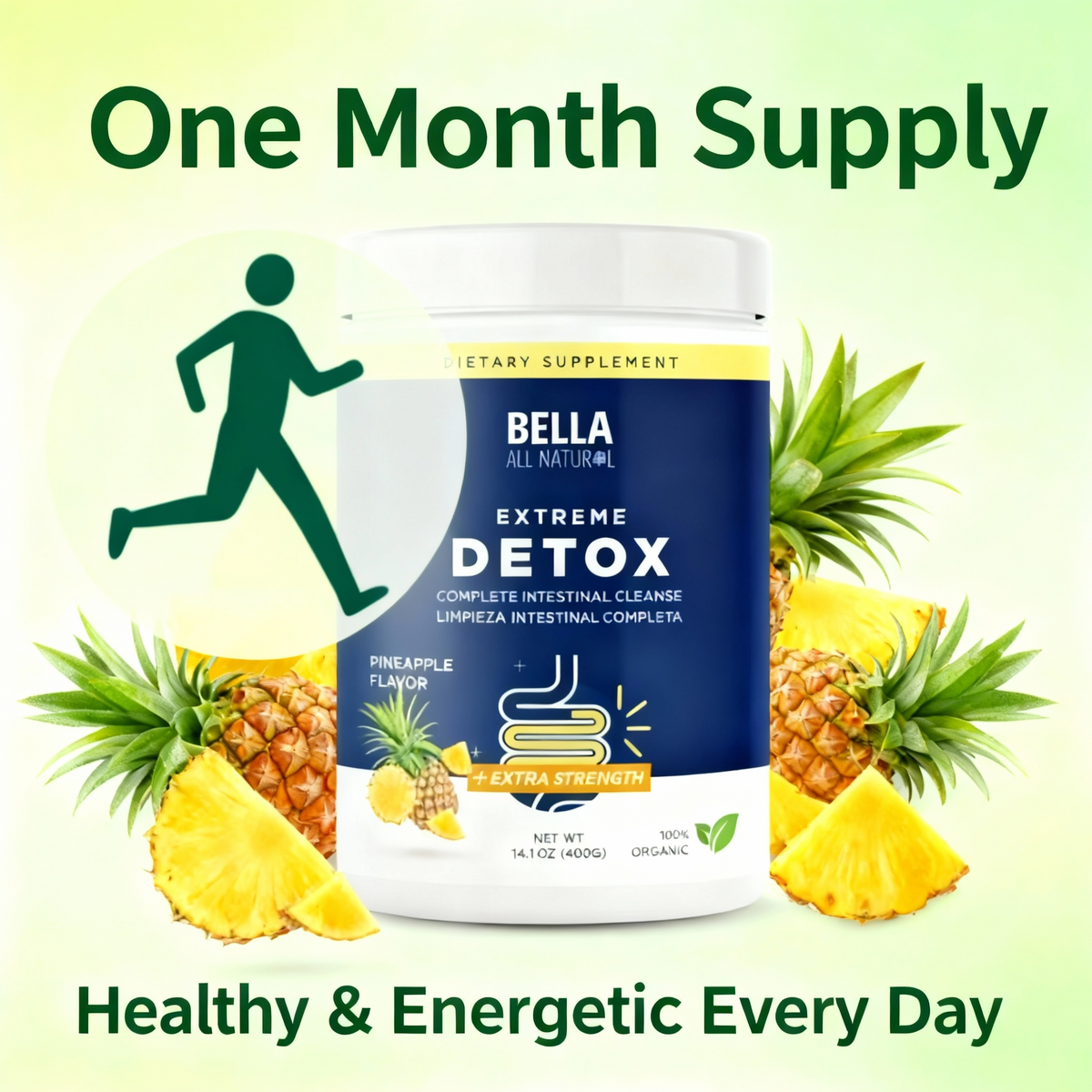 Extreme Detox Powder (Pineapple) Sleep Balance, Detox & Skin Radiance，No Added Sugar