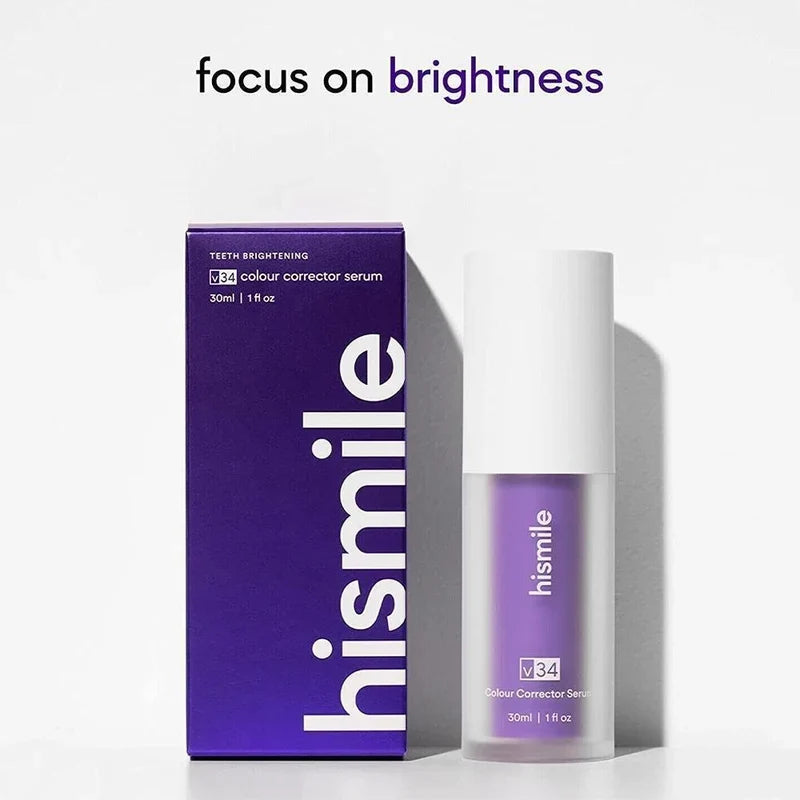 smile v34 Colour Corrector, Tooth Stain Concealer&Whitening Booster, Purple Toothpaste