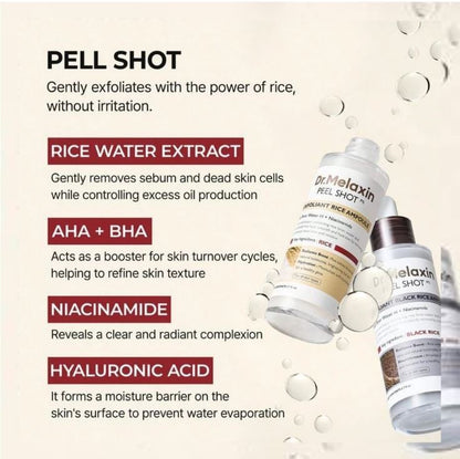 3-Piece Exfoliant Set Rice & Black Rice &Kojic Acid Turmeric Spray Skincare