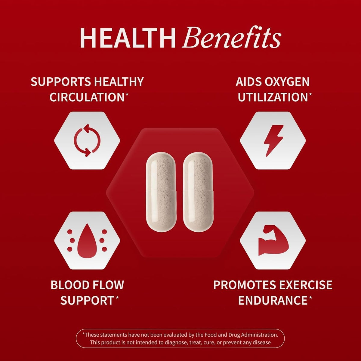 Supplements Nitric Oxide Supplement w/L-Arginine to Support Energy,60Count
