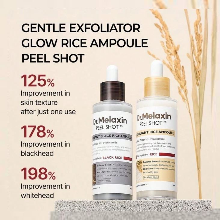 3-Piece Exfoliant Set Rice & Black Rice &Kojic Acid Turmeric Spray Skincare