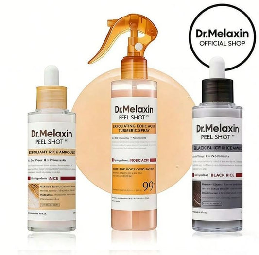 3-Piece Exfoliant Set Rice & Black Rice &Kojic Acid Turmeric Spray Skincare