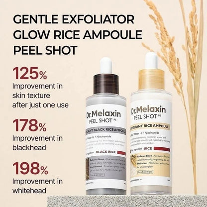 4pc Set Rice Peeling Ampoule Spicule Serum Picotonic Shot K-Beauty