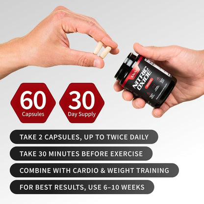 Supplements Nitric Oxide Supplement w/L-Arginine to Support Energy,60Count