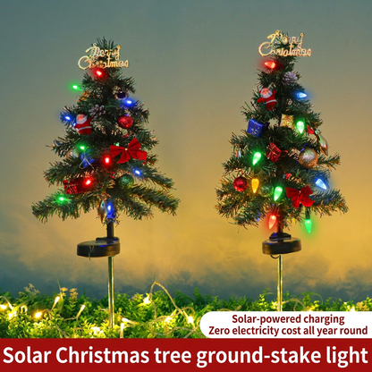 Solar Christmas Tree Stake Lights – Outdoor LED Pathway & Garden Decorations