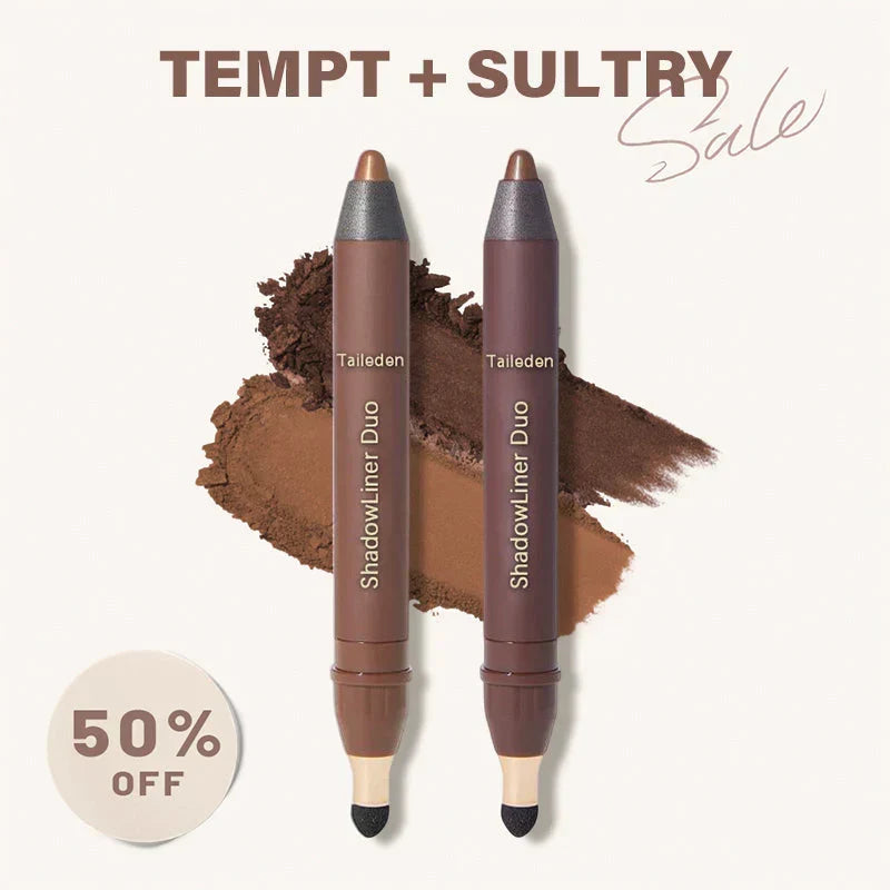 2-in-1 Eyeliner & Eyeshadow Stick with Smudge Brush | Long-Lasting & Smudge-Proof